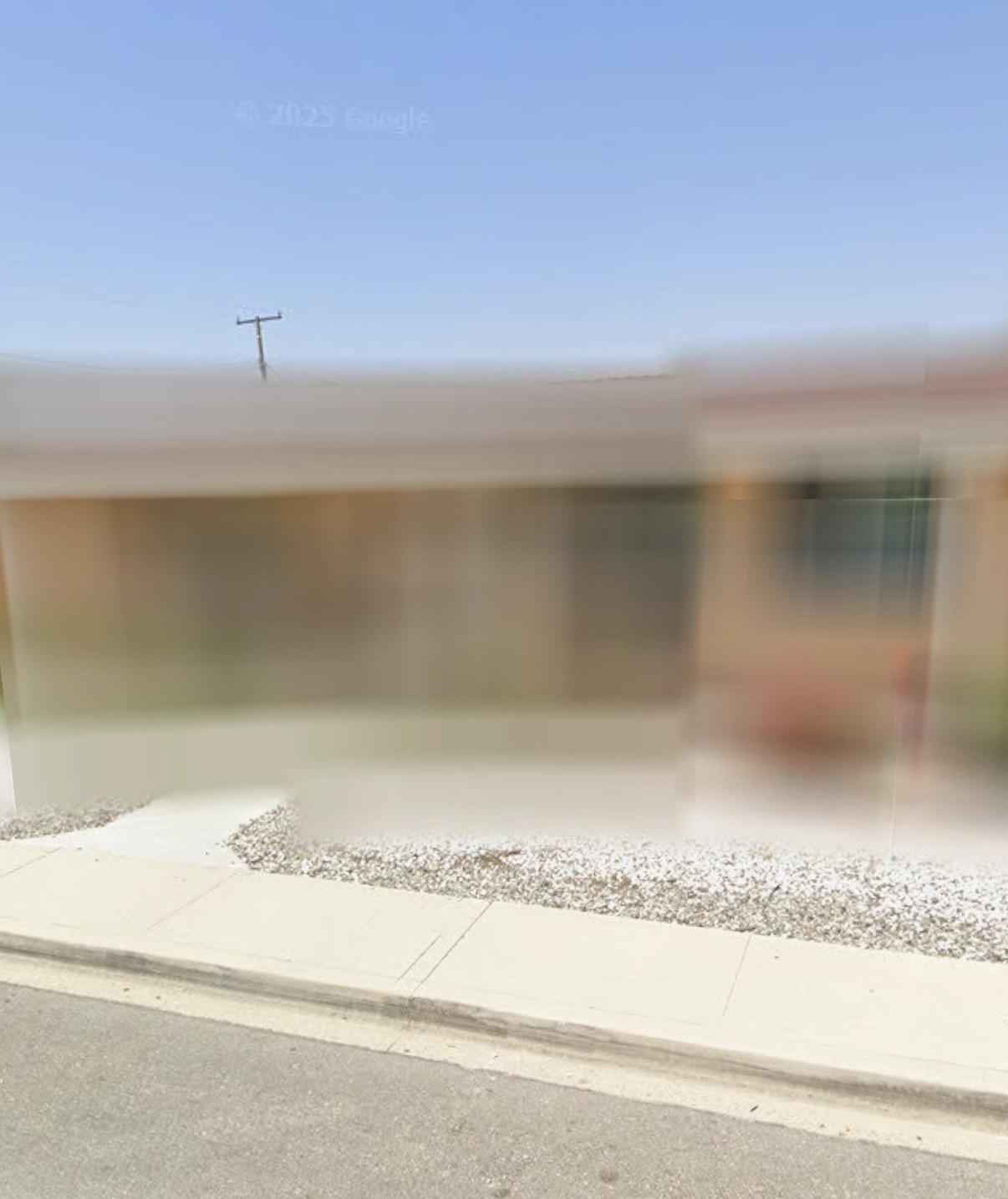 Home blurred on Google Street View — close-up of facade